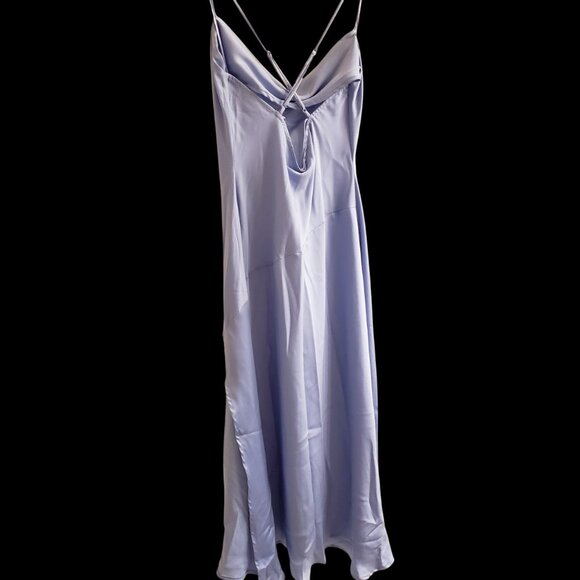 ASTR the Label Gaia Dress in Denim Blue Slip Midi Large NWT - Picture 2 of 12